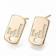 Brass Earring Findings KK-S356-139G-NF-1