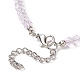 Facettierte Halsketten aus Glasperlen mit Farbverlauf für Damen NJEW-JN04195-4