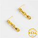 Eco-Friendly Brass Stud Earrings EJEW-AA00099-14G-5
