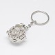 Mixed Styles Brass Hollow Ball Cage Pendant Keychain KEYC-E012-18M-2