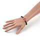 Natürliche Lava Rock Perlen Stretch Armbänder BJEW-JB04008-M-5