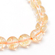 Redondas hebras de perlas naturales citrino X-G-R345-10mm-21-2