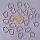 Pandahall elite 50 pcs 304 anillos d abiertos sólidos de acero inoxidable STAS-PH0005-04-4