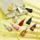WADORN 10 Colors Leather Tassel Charms KEYC-WR0001-19-4