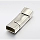 Enamel Smooth 304 Stainless Steel Rectangle Magnetic Clasps STAS-E073-14A-2