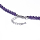 Natural & Synthetic Gemstone and Amethyst Pendant Necklaces NJEW-G324-A06-3