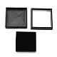 正方形のアクリルルースダイヤモンド収納ボックス  目に見える窓蓋が付いた小さな宝石ケース  ブラック  6.1x6.1x2cm CON-XCP0002-25-2