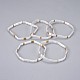 Bracelets extensibles en perles de rocaille japonaises Tila BJEW-P256-S01-2