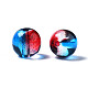 Transparent Two Tone Baking Painted Glass Beads DGLA-N033-09-5