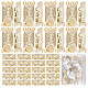 Creatcabin 16 pièces 2 couleurs rectangle laiton filigrane boîte fermoirs KK-CN0002-27-1