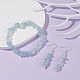 Parure di gioielli con perline con gocce di acquamarina naturale SJEW-JS01232-07-2