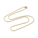 Collares de cadena de serpiente cuadrada de latón MAK-L009-05G-1