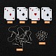 Kit fai da te per la creazione di orecchini pendenti con ciondolo a forma di carta da gioco da poker DIY-YW0004-60-2