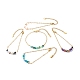 Гальванические браслеты из стеклянных бусин BJEW-JB06574-1