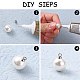 201 Stainless Steel Cup Pearl Peg Bails Pin Pendants Bails for Half Drilled Beads STAS-Q188-01-2