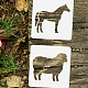 Fingerinspire 6 pz stencil per animali da fattoria da 5.9x5.9 pollici scavato maiale mucca cavallo gallo pecora stencil per pittura con parole DIY-WH0394-0011-3