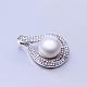 Beautiful Brass Rhinestone and Imitation Pearl Pendants for Girl Friend Best Gift KY-BB10214-1