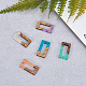 Pendentifs en résine transparente et bois de noyer&nbsp;RESI-CJ0001-77-5