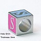 Alloy Enamel Large Hole Cube Beads X-ENAM-C1491-S-2