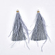 Groses décorations de pendentif pompon en nylon FIND-T060-003B-1