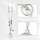 Lanières de carte d'identité de chaîne de perles de verre AJEW-WH0324-49-4