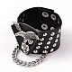 Punk Rock Eagle with Skull Rivet Leather Cord Bracelets BJEW-D351-04-1