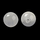 半透明の樹脂ビーズ  キラキラビーズ  ラウンド  ホワイトスモーク  8x7.5mm  穴：1.8mm RESI-Z015-04J-3