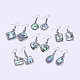 Abalone Shell/Paua Shell Dangle Earrings EJEW-F147-A-1