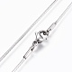 304 Stainless Steel Snake Chain Necklaces NJEW-F248-01A-P-2