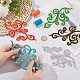 NBEADS 5 Pairs 5 Colors Iron on Flower Patches DIY-NB0007-78-3
