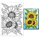 GLOBLELAND Sunflower Background Clear Stamps Flowers Background Silicone Clear Stamp Seals for Cards Making DIY Scrapbooking Photo Journal Album Decoration DIY-WH0167-56-1157-1