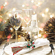 クリスマステーマのウッドビーズナプキンリング  ジュートタッセル付き  ナプキンホルダーオーナメント  場所セッティング用  ウェディング＆パーティーデコレーション  カラフル  200~210mm  6個/セット AJEW-AB00034-5