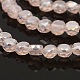 AB Color Plated Frosted Glass Faceted Flat Round Beads Strands EGLA-A033-F4mm-AB02-1