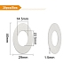ブランクアルミニウムカスタム彫刻ネームプレート  名刺ブランク  楕円形  プラチナ  46x29x1.5mm  内径：14.5x22.5mm  30個/箱 ALUM-BC0001-27-2