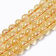 Chapelets de perles de citrine naturelle G-R465-25A-1