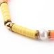 Polymer Clay Heishi Beaded Stretch Bracelets Sets BJEW-JB06145-4