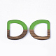 Прозрачные соединительные кольца из смолы и орехового дерева X-RESI-Q210-012A-B02-2