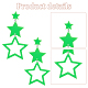Anattasoul 5 пара 5 цвета акриловые серьги-гвоздики с подвесками и полыми звездами для женщин EJEW-AN0004-10-3