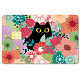 長方形のPVCプラスチック防水カードステッカー  銀行カードの装飾用の粘着カードスキン  猫の形  186.3x137.3mm DIY-WH0432-099-1