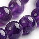 Améthyste naturelle brins de pierres précieuses perles rondes G-J333-01-10mm-1