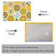 Tovaglietta rettangolare in cotone e lino con motivo api AJEW-WH0196-010-4