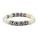 Synthetic Hematite & Natural Mixed Stone Round Beads Stretch Bracelet for Women BJEW-JB07485-6
