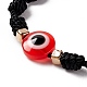 Resin Evil Eye Braided Bead Bracelet with Knot Cord BJEW-B065-06-3