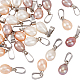 24Pcs 3 Colors Natural Freshwater Shell Charms PALLOY-AB00084-7