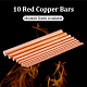 BENECREAT 10Pcs 10 Style Pure Copper Sticks Rods FIND-BC0002-35-4