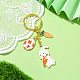 Easter Egg & Rabbit & Carrot Alloy Enamel Pendant Keychain KEYC-JKC00580-02-3