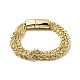 Men's Alloy Wheat Chains Double Layer Multi-strand Bracelet with Magnetic Clasp BJEW-A129-08G-2