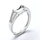 925 Sterling Silver Finger Ring Components STER-G027-09P-3