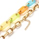 Двухцветное акриловое ожерелье-цепочка для девочек-подростков NJEW-JN03758-4