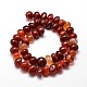Agate rouge teints pierre naturelle brins pépites de perles G-J337-02-2